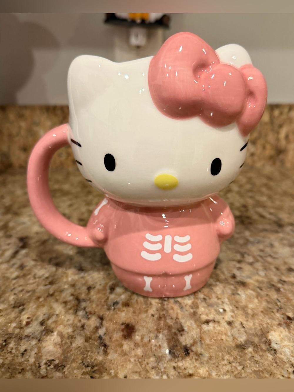 Sanrio Hello Kitty Pink Halloween Skeleton Spooky Whimsical Coquette 3D Mug Cup